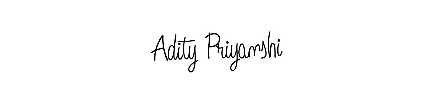 How to make Adity Priyanshi signature? Angelique-Rose-font-FFP is a professional autograph style. Create handwritten signature for Adity Priyanshi name. Adity Priyanshi signature style 5 images and pictures png
