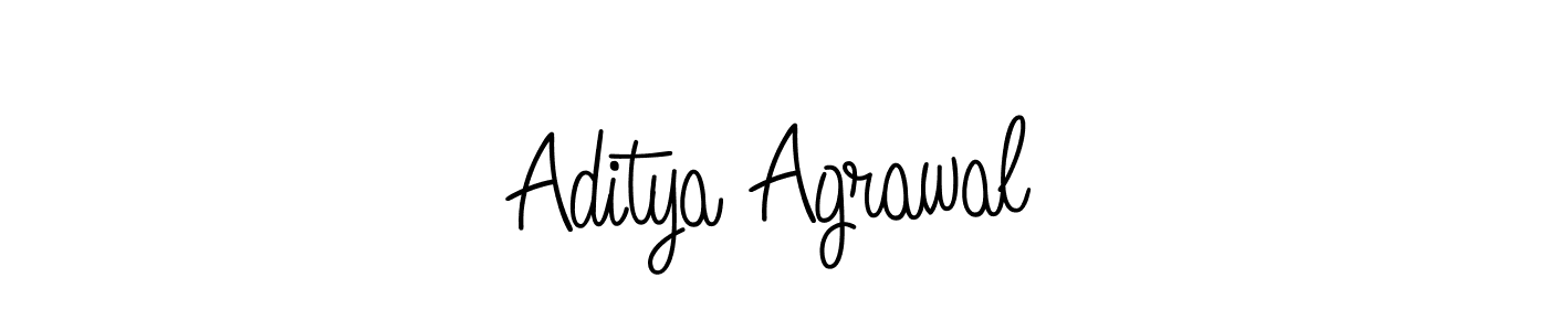Make a beautiful signature design for name Aditya Agrawal. With this signature (Angelique-Rose-font-FFP) style, you can create a handwritten signature for free. Aditya Agrawal signature style 5 images and pictures png