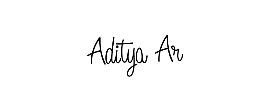 Make a beautiful signature design for name Aditya Ar. With this signature (Angelique-Rose-font-FFP) style, you can create a handwritten signature for free. Aditya Ar signature style 5 images and pictures png