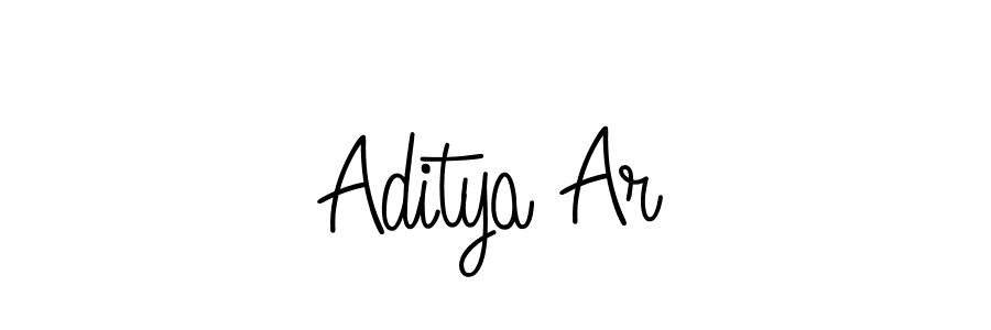 Make a beautiful signature design for name Aditya Ar. With this signature (Angelique-Rose-font-FFP) style, you can create a handwritten signature for free. Aditya Ar signature style 5 images and pictures png