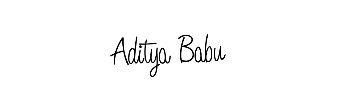 Use a signature maker to create a handwritten signature online. With this signature software, you can design (Angelique-Rose-font-FFP) your own signature for name Aditya Babu. Aditya Babu signature style 5 images and pictures png