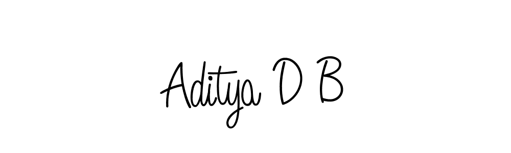 The best way (Angelique-Rose-font-FFP) to make a short signature is to pick only two or three words in your name. The name Aditya D B include a total of six letters. For converting this name. Aditya D B signature style 5 images and pictures png