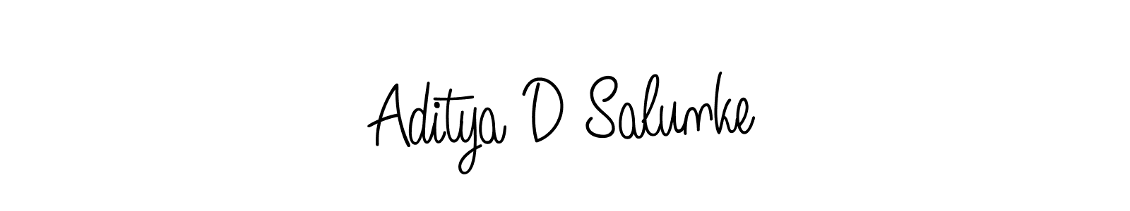 Also we have Aditya D Salunke name is the best signature style. Create professional handwritten signature collection using Angelique-Rose-font-FFP autograph style. Aditya D Salunke signature style 5 images and pictures png