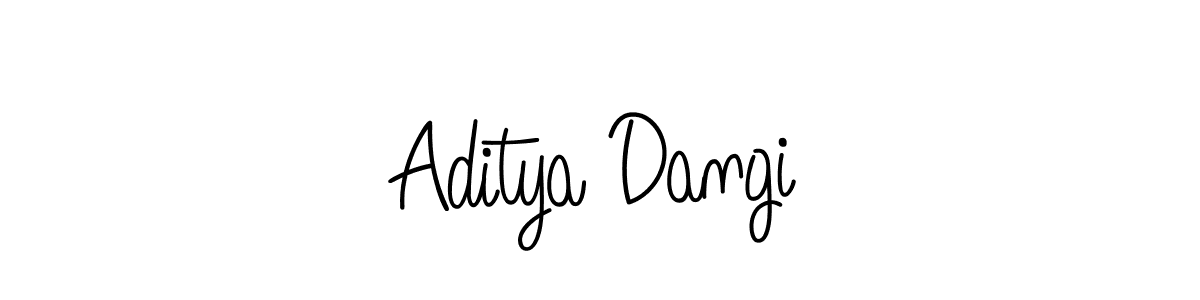 Use a signature maker to create a handwritten signature online. With this signature software, you can design (Angelique-Rose-font-FFP) your own signature for name Aditya Dangi. Aditya Dangi signature style 5 images and pictures png