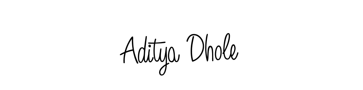 How to make Aditya Dhole name signature. Use Angelique-Rose-font-FFP style for creating short signs online. This is the latest handwritten sign. Aditya Dhole signature style 5 images and pictures png