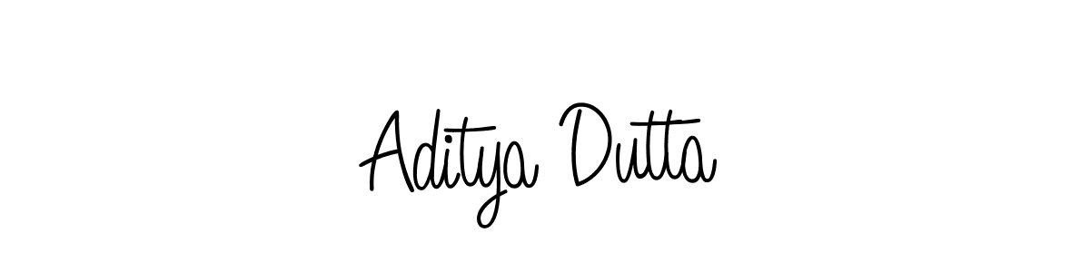 Design your own signature with our free online signature maker. With this signature software, you can create a handwritten (Angelique-Rose-font-FFP) signature for name Aditya Dutta. Aditya Dutta signature style 5 images and pictures png