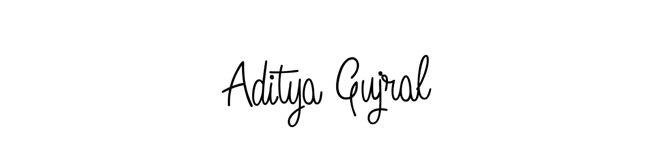 Aditya Gujral stylish signature style. Best Handwritten Sign (Angelique-Rose-font-FFP) for my name. Handwritten Signature Collection Ideas for my name Aditya Gujral. Aditya Gujral signature style 5 images and pictures png