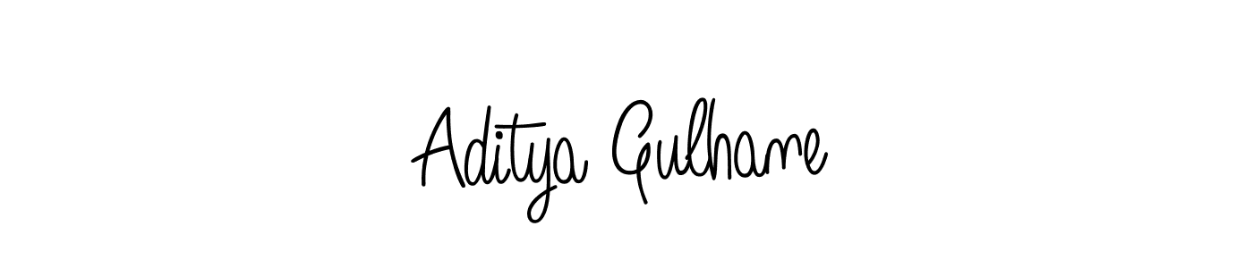 Create a beautiful signature design for name Aditya Gulhane. With this signature (Angelique-Rose-font-FFP) fonts, you can make a handwritten signature for free. Aditya Gulhane signature style 5 images and pictures png