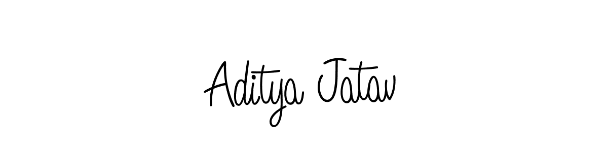 Make a beautiful signature design for name Aditya Jatav. With this signature (Angelique-Rose-font-FFP) style, you can create a handwritten signature for free. Aditya Jatav signature style 5 images and pictures png