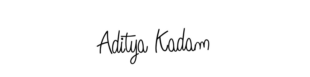 You should practise on your own different ways (Angelique-Rose-font-FFP) to write your name (Aditya Kadam) in signature. don't let someone else do it for you. Aditya Kadam signature style 5 images and pictures png