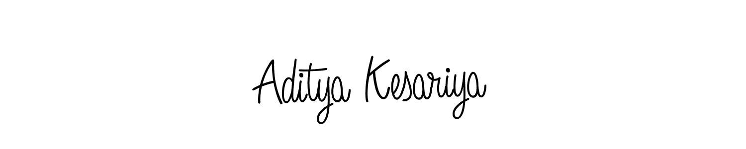 You should practise on your own different ways (Angelique-Rose-font-FFP) to write your name (Aditya Kesariya) in signature. don't let someone else do it for you. Aditya Kesariya signature style 5 images and pictures png