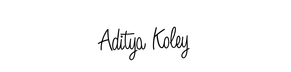 Make a beautiful signature design for name Aditya Koley. With this signature (Angelique-Rose-font-FFP) style, you can create a handwritten signature for free. Aditya Koley signature style 5 images and pictures png