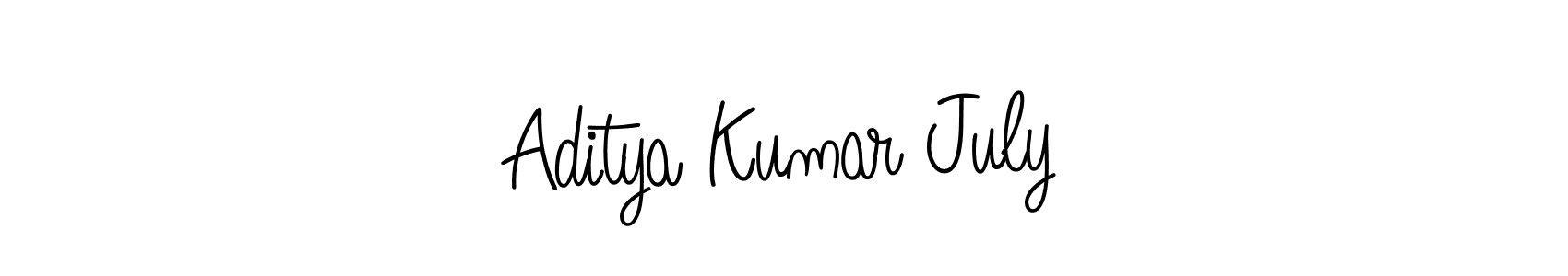 Use a signature maker to create a handwritten signature online. With this signature software, you can design (Angelique-Rose-font-FFP) your own signature for name Aditya Kumar July. Aditya Kumar July signature style 5 images and pictures png