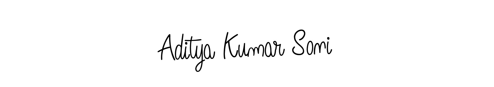 Make a beautiful signature design for name Aditya Kumar Soni. With this signature (Angelique-Rose-font-FFP) style, you can create a handwritten signature for free. Aditya Kumar Soni signature style 5 images and pictures png