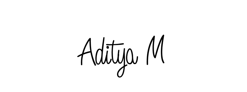 Make a beautiful signature design for name Aditya M. Use this online signature maker to create a handwritten signature for free. Aditya M signature style 5 images and pictures png