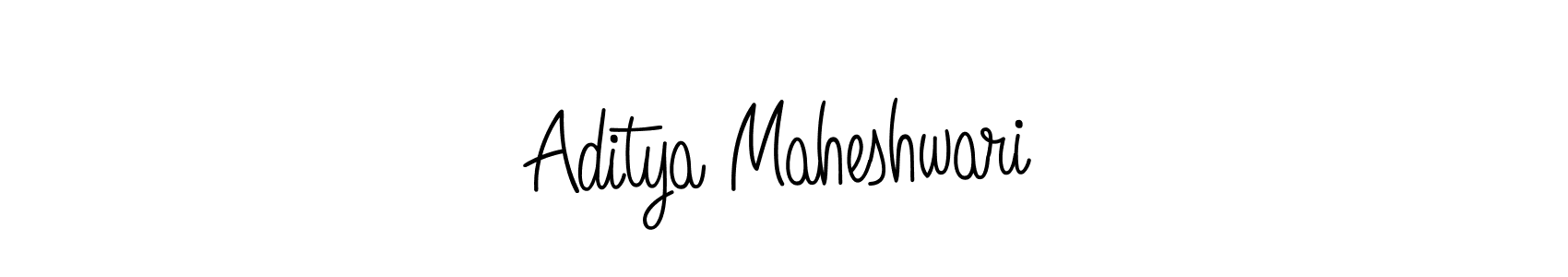 Make a beautiful signature design for name Aditya Maheshwari. With this signature (Angelique-Rose-font-FFP) style, you can create a handwritten signature for free. Aditya Maheshwari signature style 5 images and pictures png