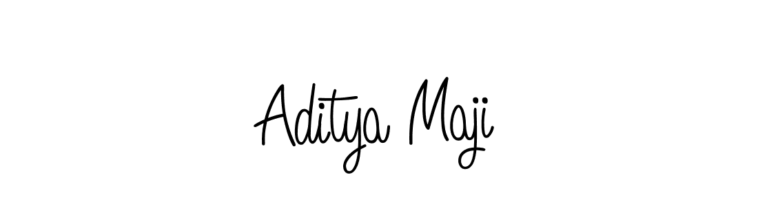 The best way (Angelique-Rose-font-FFP) to make a short signature is to pick only two or three words in your name. The name Aditya Maji include a total of six letters. For converting this name. Aditya Maji signature style 5 images and pictures png