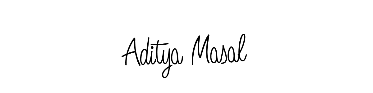 Aditya Masal stylish signature style. Best Handwritten Sign (Angelique-Rose-font-FFP) for my name. Handwritten Signature Collection Ideas for my name Aditya Masal. Aditya Masal signature style 5 images and pictures png