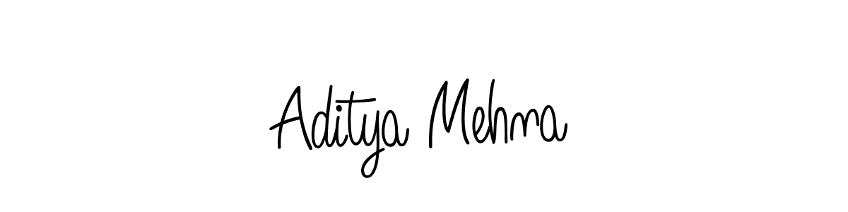 Aditya Mehna stylish signature style. Best Handwritten Sign (Angelique-Rose-font-FFP) for my name. Handwritten Signature Collection Ideas for my name Aditya Mehna. Aditya Mehna signature style 5 images and pictures png