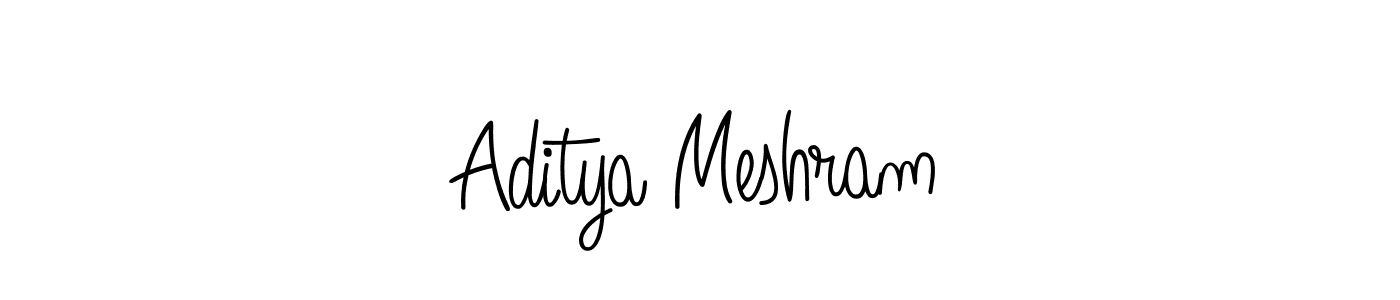 Design your own signature with our free online signature maker. With this signature software, you can create a handwritten (Angelique-Rose-font-FFP) signature for name Aditya Meshram. Aditya Meshram signature style 5 images and pictures png