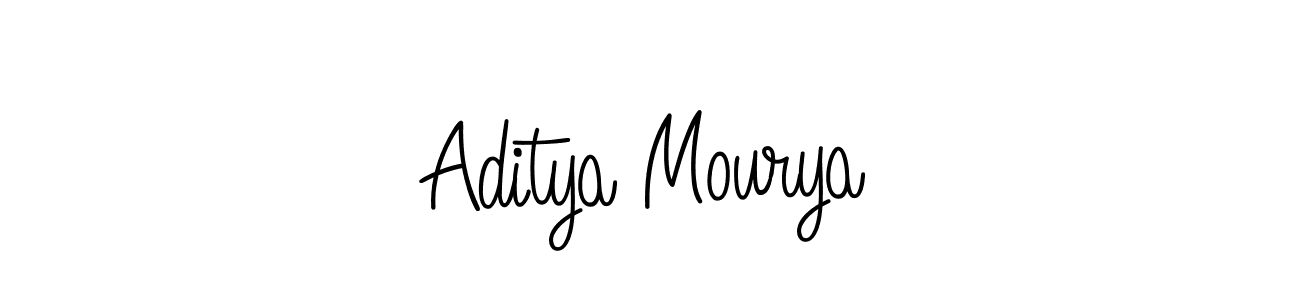 Make a beautiful signature design for name Aditya Mourya. With this signature (Angelique-Rose-font-FFP) style, you can create a handwritten signature for free. Aditya Mourya signature style 5 images and pictures png
