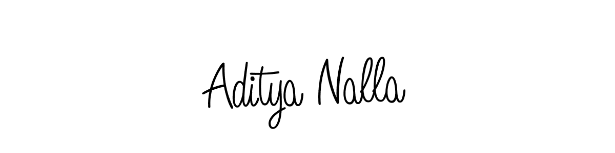 Create a beautiful signature design for name Aditya Nalla. With this signature (Angelique-Rose-font-FFP) fonts, you can make a handwritten signature for free. Aditya Nalla signature style 5 images and pictures png