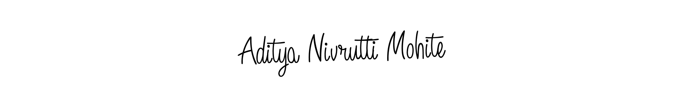if you are searching for the best signature style for your name Aditya Nivrutti Mohite. so please give up your signature search. here we have designed multiple signature styles  using Angelique-Rose-font-FFP. Aditya Nivrutti Mohite signature style 5 images and pictures png