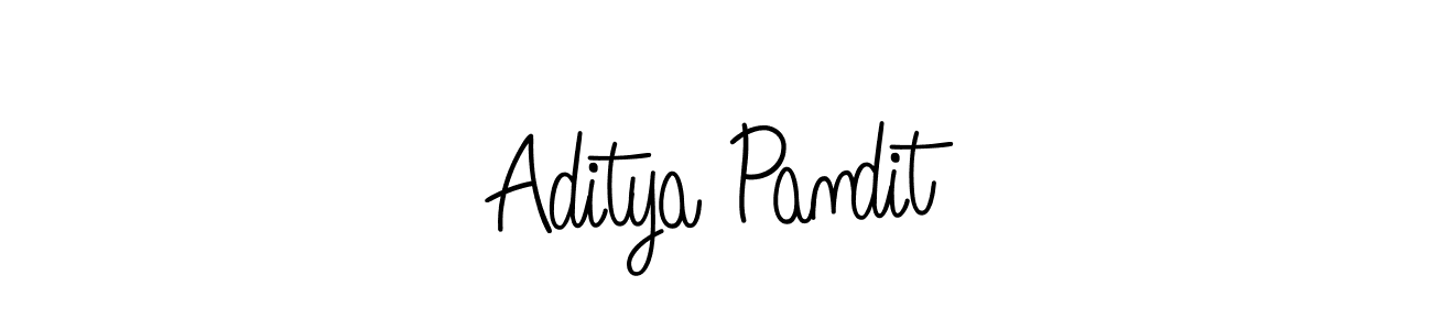 Use a signature maker to create a handwritten signature online. With this signature software, you can design (Angelique-Rose-font-FFP) your own signature for name Aditya Pandit. Aditya Pandit signature style 5 images and pictures png