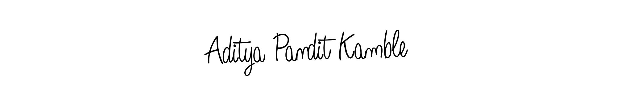 The best way (Angelique-Rose-font-FFP) to make a short signature is to pick only two or three words in your name. The name Aditya Pandit Kamble include a total of six letters. For converting this name. Aditya Pandit Kamble signature style 5 images and pictures png