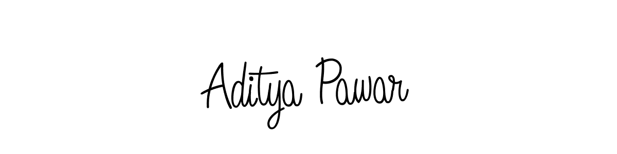 Use a signature maker to create a handwritten signature online. With this signature software, you can design (Angelique-Rose-font-FFP) your own signature for name Aditya Pawar. Aditya Pawar signature style 5 images and pictures png