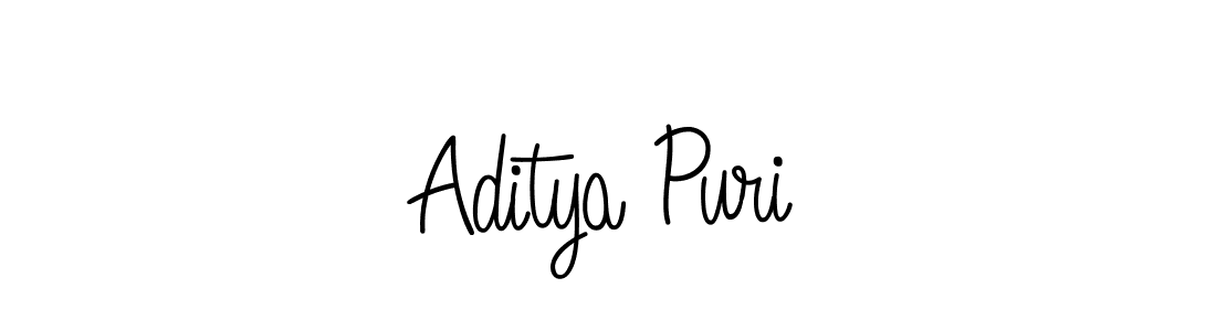 The best way (Angelique-Rose-font-FFP) to make a short signature is to pick only two or three words in your name. The name Aditya Puri include a total of six letters. For converting this name. Aditya Puri signature style 5 images and pictures png