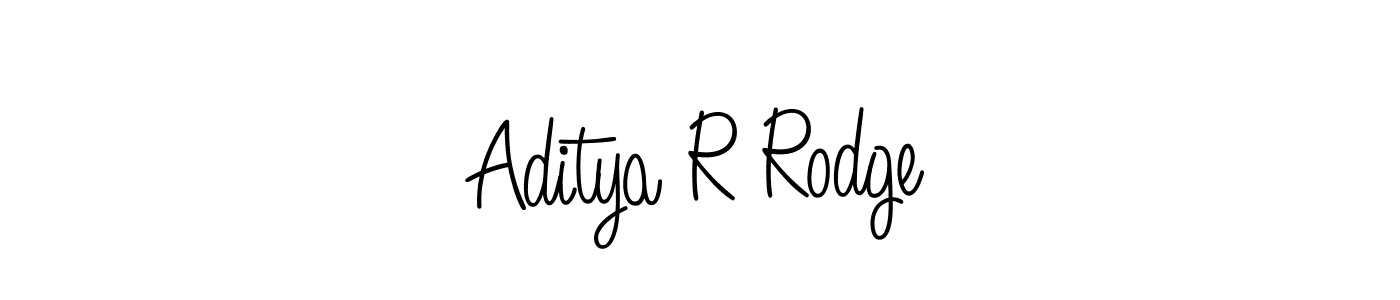 Make a beautiful signature design for name Aditya R Rodge. With this signature (Angelique-Rose-font-FFP) style, you can create a handwritten signature for free. Aditya R Rodge signature style 5 images and pictures png