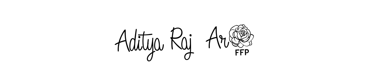 This is the best signature style for the Aditya Raj  Ar7 name. Also you like these signature font (Angelique-Rose-font-FFP). Mix name signature. Aditya Raj  Ar7 signature style 5 images and pictures png