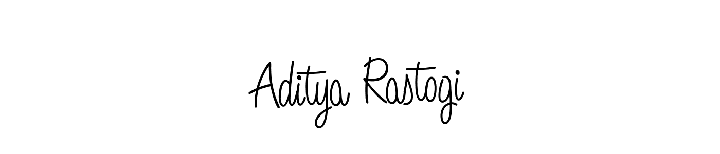Use a signature maker to create a handwritten signature online. With this signature software, you can design (Angelique-Rose-font-FFP) your own signature for name Aditya Rastogi. Aditya Rastogi signature style 5 images and pictures png