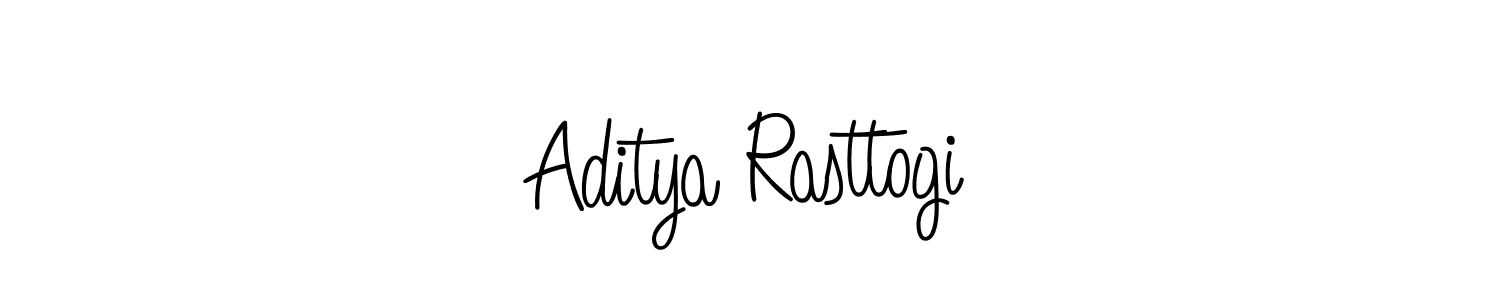 The best way (Angelique-Rose-font-FFP) to make a short signature is to pick only two or three words in your name. The name Aditya Rasttogi include a total of six letters. For converting this name. Aditya Rasttogi signature style 5 images and pictures png