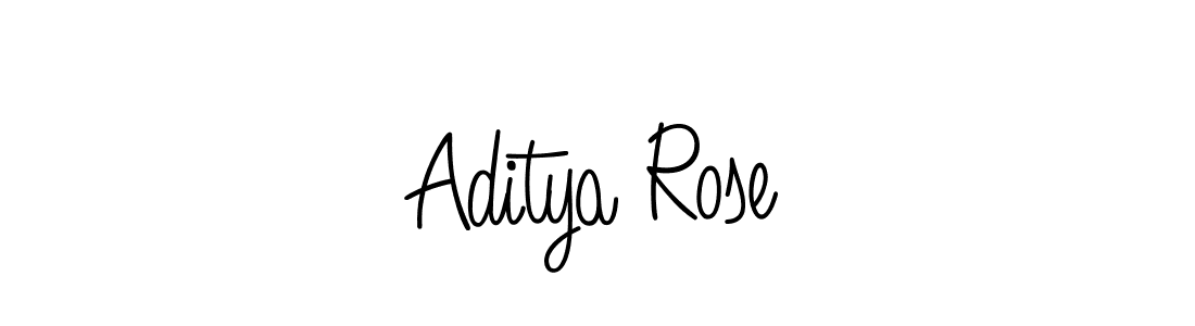 Make a beautiful signature design for name Aditya Rose. With this signature (Angelique-Rose-font-FFP) style, you can create a handwritten signature for free. Aditya Rose signature style 5 images and pictures png