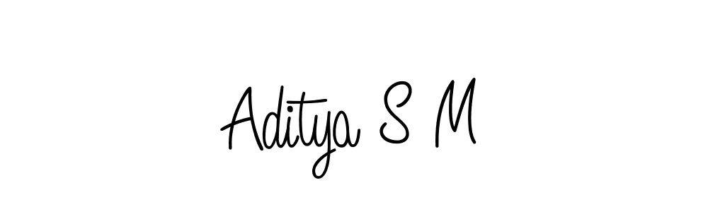 Design your own signature with our free online signature maker. With this signature software, you can create a handwritten (Angelique-Rose-font-FFP) signature for name Aditya S M. Aditya S M signature style 5 images and pictures png