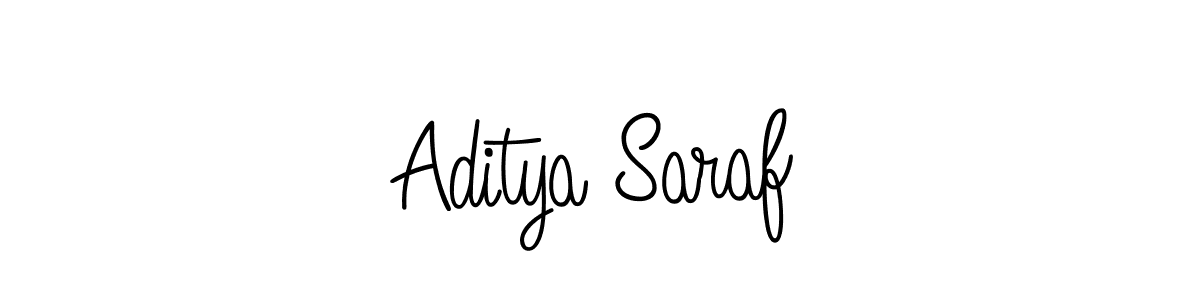 The best way (Angelique-Rose-font-FFP) to make a short signature is to pick only two or three words in your name. The name Aditya Saraf include a total of six letters. For converting this name. Aditya Saraf signature style 5 images and pictures png