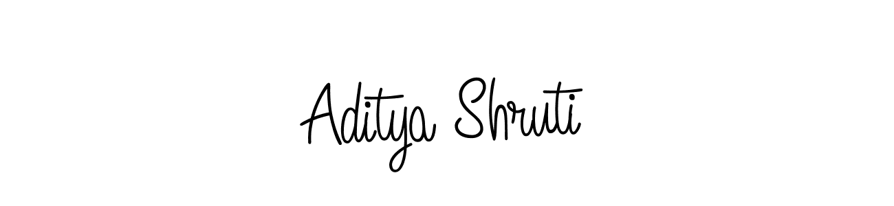 Create a beautiful signature design for name Aditya Shruti. With this signature (Angelique-Rose-font-FFP) fonts, you can make a handwritten signature for free. Aditya Shruti signature style 5 images and pictures png