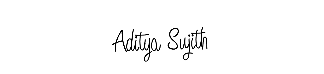 This is the best signature style for the Aditya Sujith name. Also you like these signature font (Angelique-Rose-font-FFP). Mix name signature. Aditya Sujith signature style 5 images and pictures png