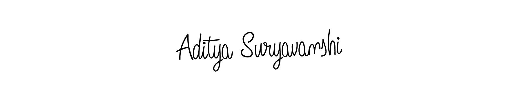 You should practise on your own different ways (Angelique-Rose-font-FFP) to write your name (Aditya Suryavanshi) in signature. don't let someone else do it for you. Aditya Suryavanshi signature style 5 images and pictures png