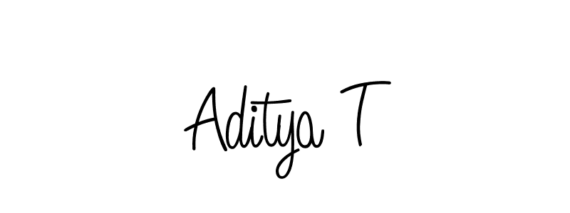 Make a beautiful signature design for name Aditya T. Use this online signature maker to create a handwritten signature for free. Aditya T signature style 5 images and pictures png