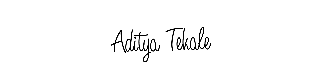 The best way (Angelique-Rose-font-FFP) to make a short signature is to pick only two or three words in your name. The name Aditya Tekale include a total of six letters. For converting this name. Aditya Tekale signature style 5 images and pictures png