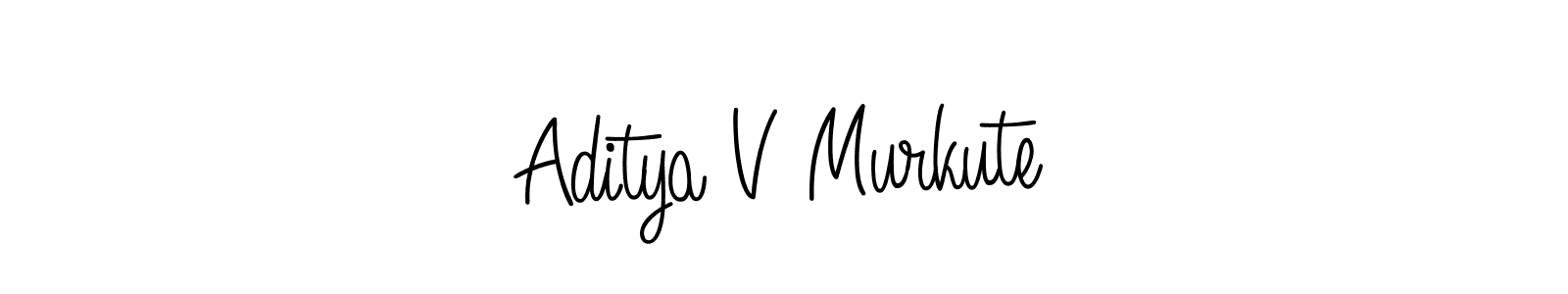 How to make Aditya V Murkute signature? Angelique-Rose-font-FFP is a professional autograph style. Create handwritten signature for Aditya V Murkute name. Aditya V Murkute signature style 5 images and pictures png