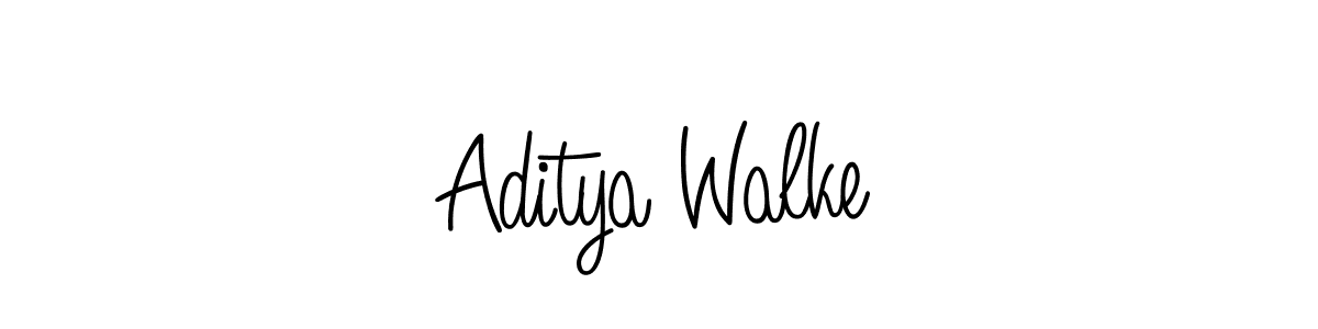 Also we have Aditya Walke name is the best signature style. Create professional handwritten signature collection using Angelique-Rose-font-FFP autograph style. Aditya Walke signature style 5 images and pictures png