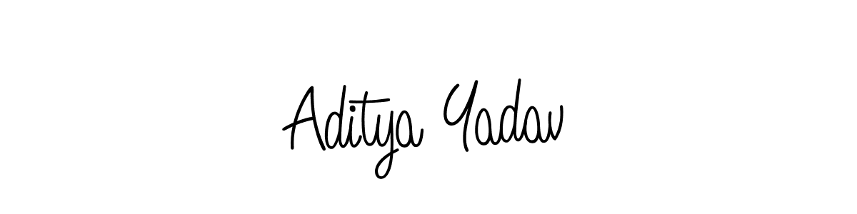 You should practise on your own different ways (Angelique-Rose-font-FFP) to write your name (Aditya Yadav) in signature. don't let someone else do it for you. Aditya Yadav signature style 5 images and pictures png