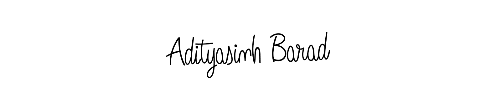 Design your own signature with our free online signature maker. With this signature software, you can create a handwritten (Angelique-Rose-font-FFP) signature for name Adityasinh Barad. Adityasinh Barad signature style 5 images and pictures png