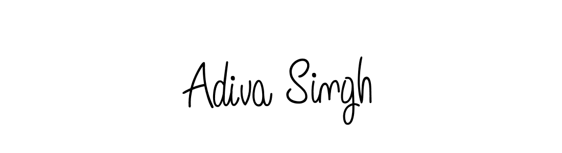 How to make Adiva Singh name signature. Use Angelique-Rose-font-FFP style for creating short signs online. This is the latest handwritten sign. Adiva Singh signature style 5 images and pictures png