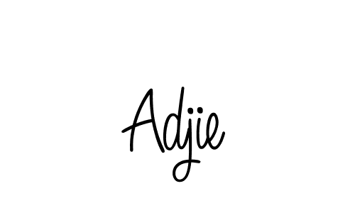 Adjie stylish signature style. Best Handwritten Sign (Angelique-Rose-font-FFP) for my name. Handwritten Signature Collection Ideas for my name Adjie. Adjie signature style 5 images and pictures png