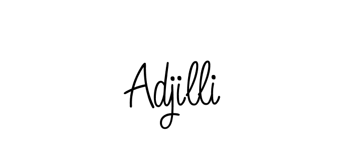 Use a signature maker to create a handwritten signature online. With this signature software, you can design (Angelique-Rose-font-FFP) your own signature for name Adjilli. Adjilli signature style 5 images and pictures png